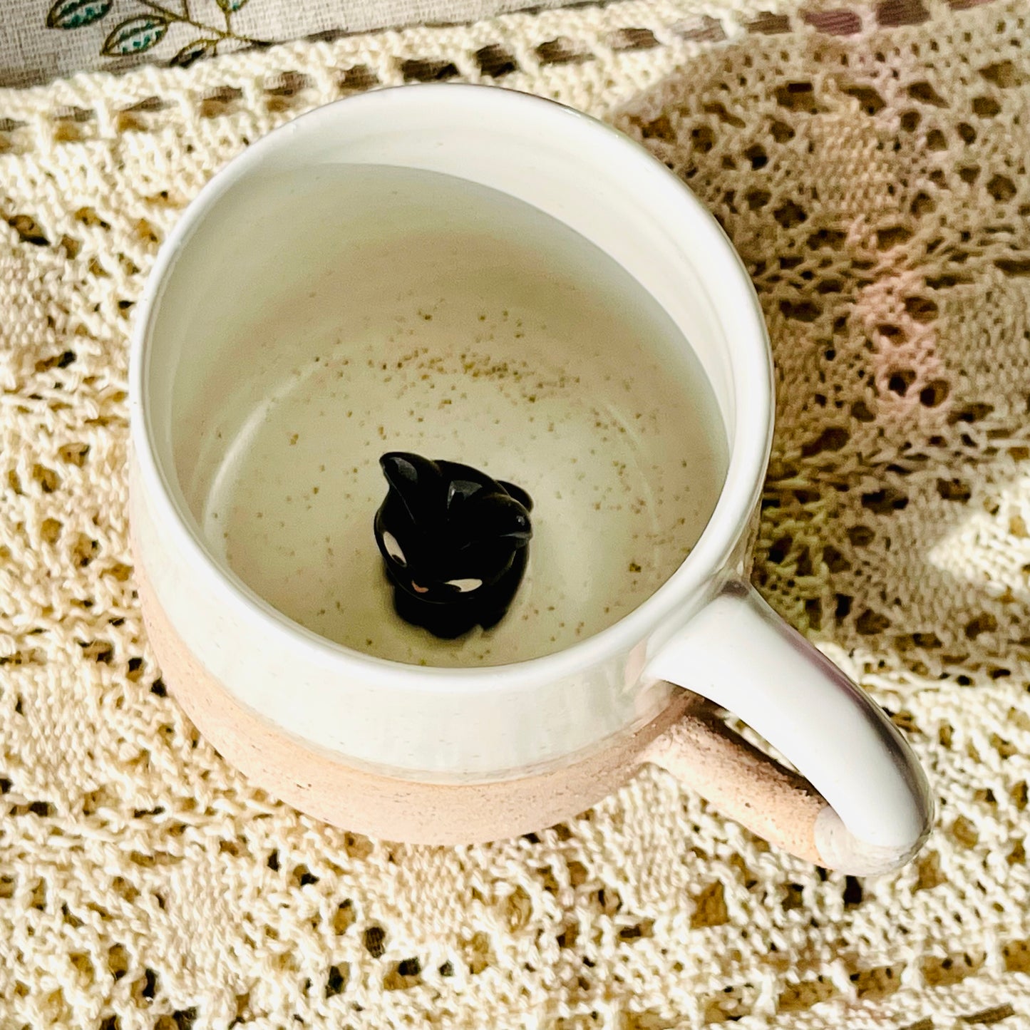 Jiji & Mei Hidden Character Mug – Handmade Ceramic Cup for Gifts