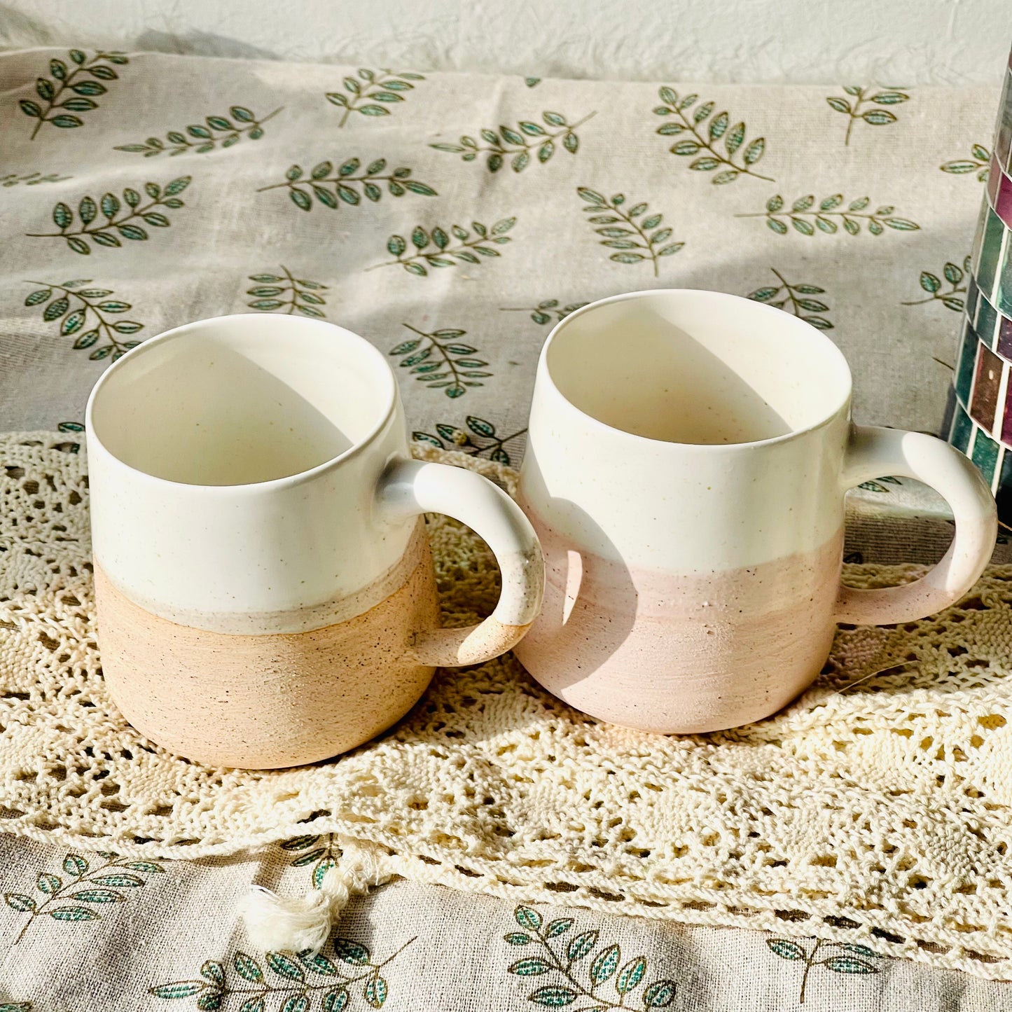 Jiji & Mei Hidden Character Mug – Handmade Ceramic Cup for Gifts