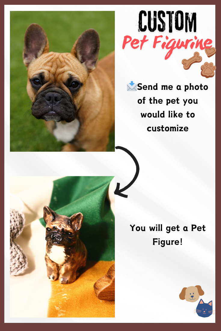 Custom Dog Ceramic Figurine, Personalized Pet Sculpture, Handmade Dog Pottery Miniature