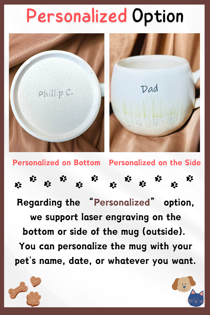 Custom Ceramic Pet Mug, 9Oz Handmade Personalized Coffee Mug with Dog or Cat Figurine