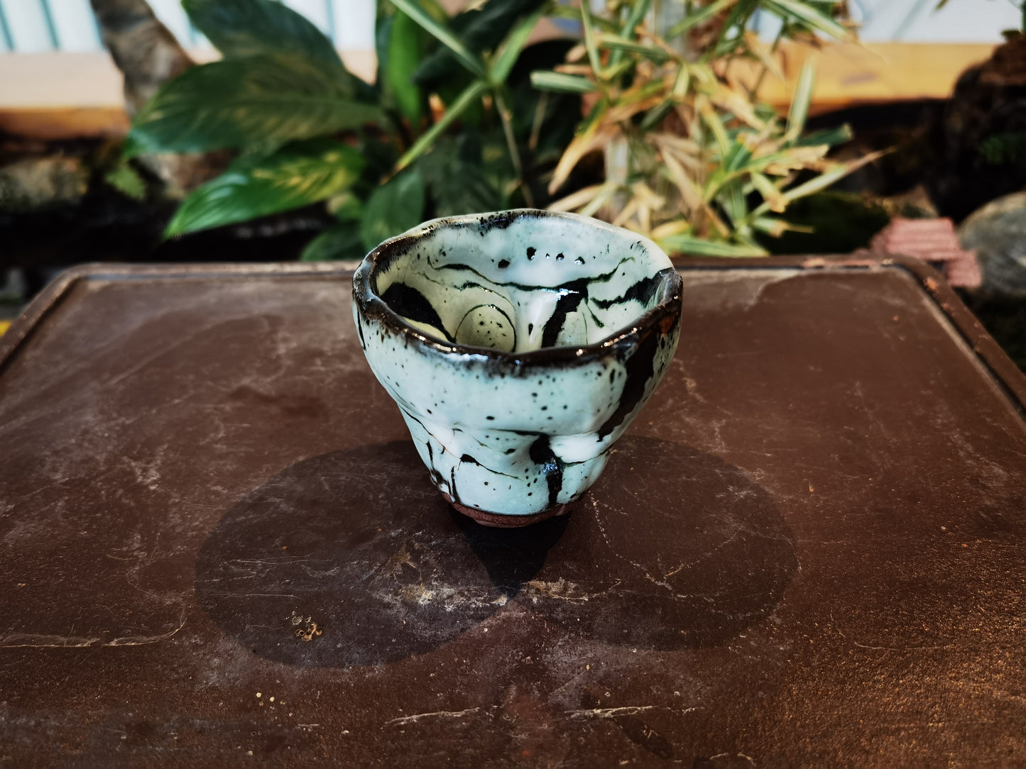 Green Onyx Teacups, Volcanic Clay Teacups for Tea Lovers