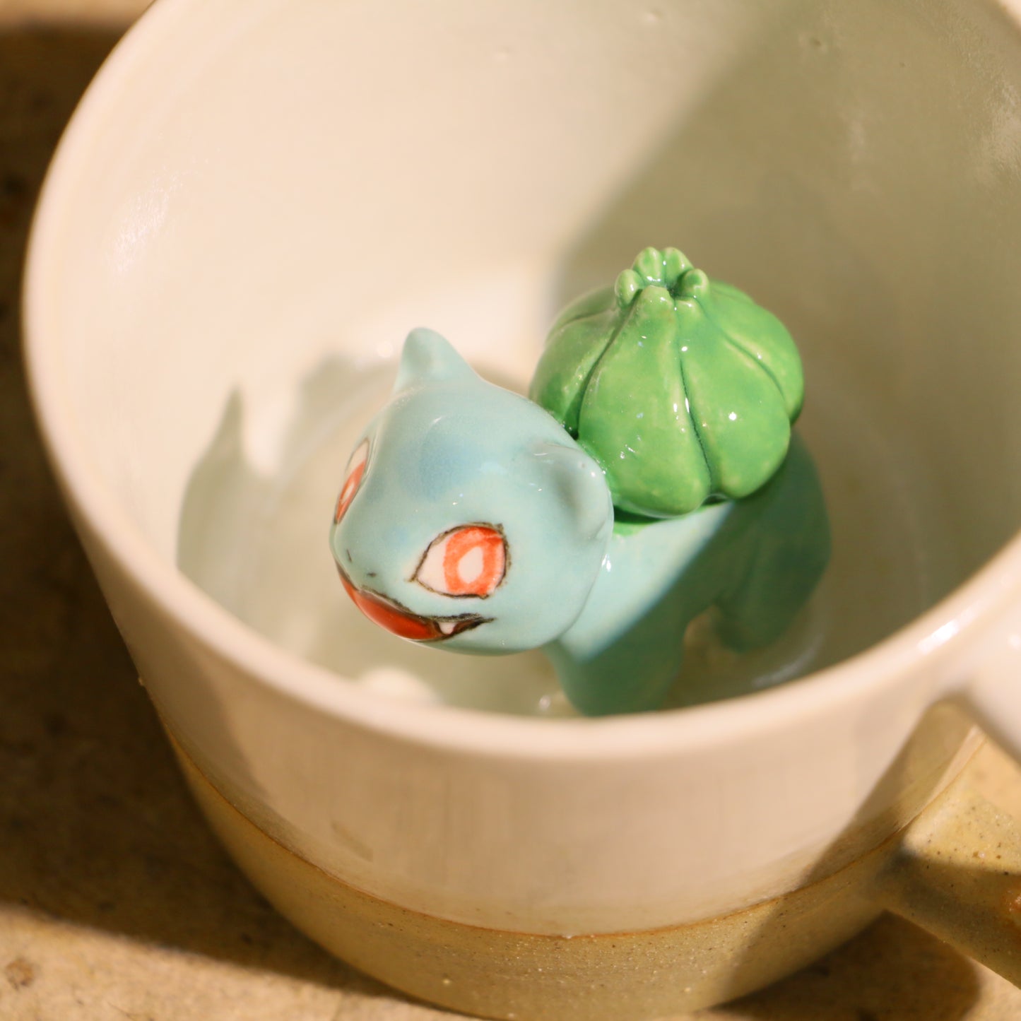 Handmade Pokémon-Inspired Ceramic Mug – Cute Anime Figurine Coffee Cup