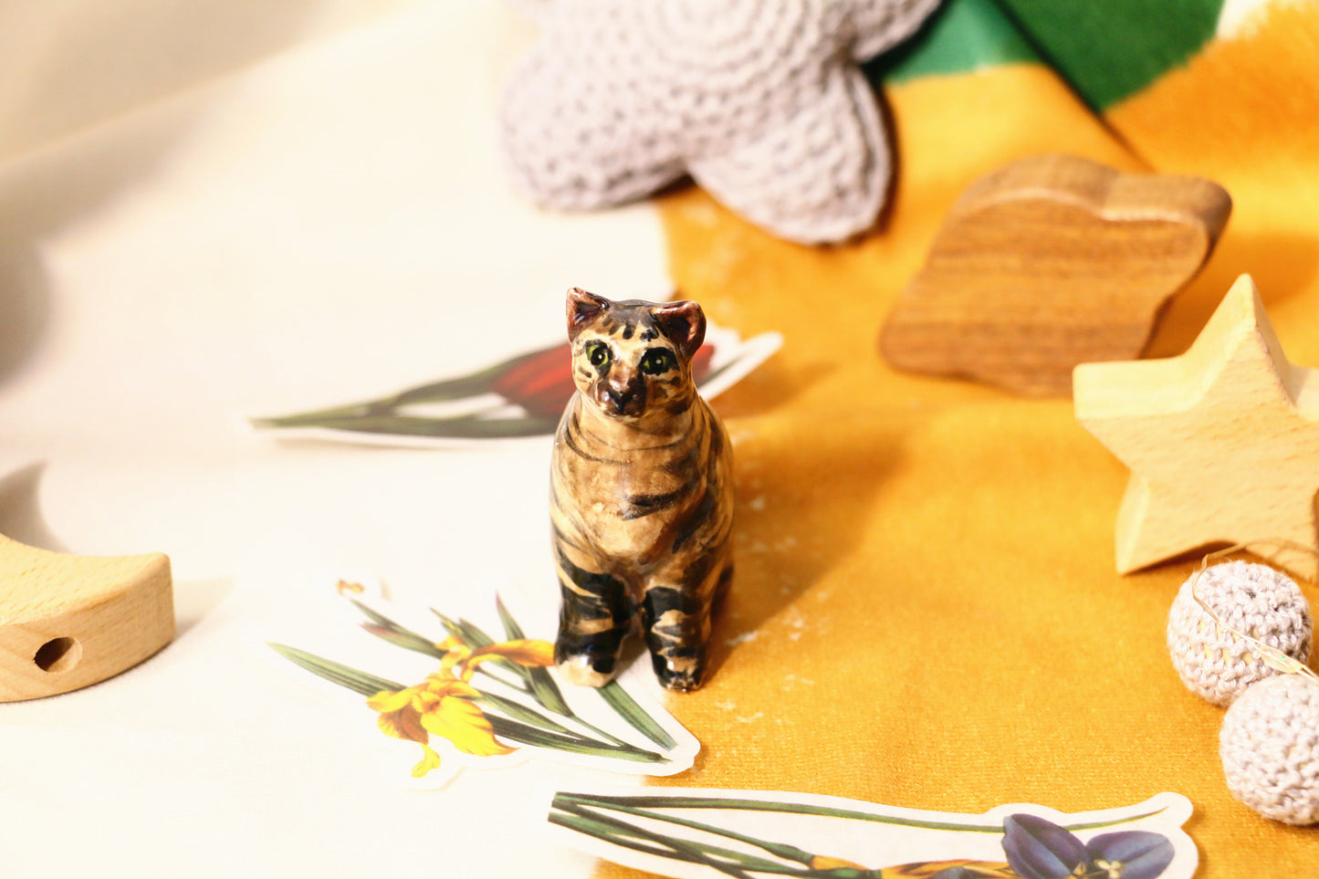 Custom Cat Ceramic Figurine, Personalized Pet Sculpture, Handmade Cat Pottery Miniature