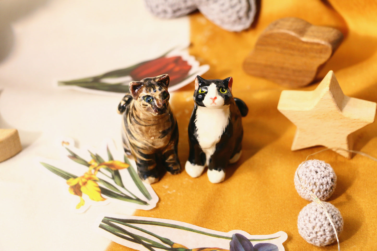 Custom Cat Ceramic Figurine, Personalized Pet Sculpture, Handmade Cat Pottery Miniature