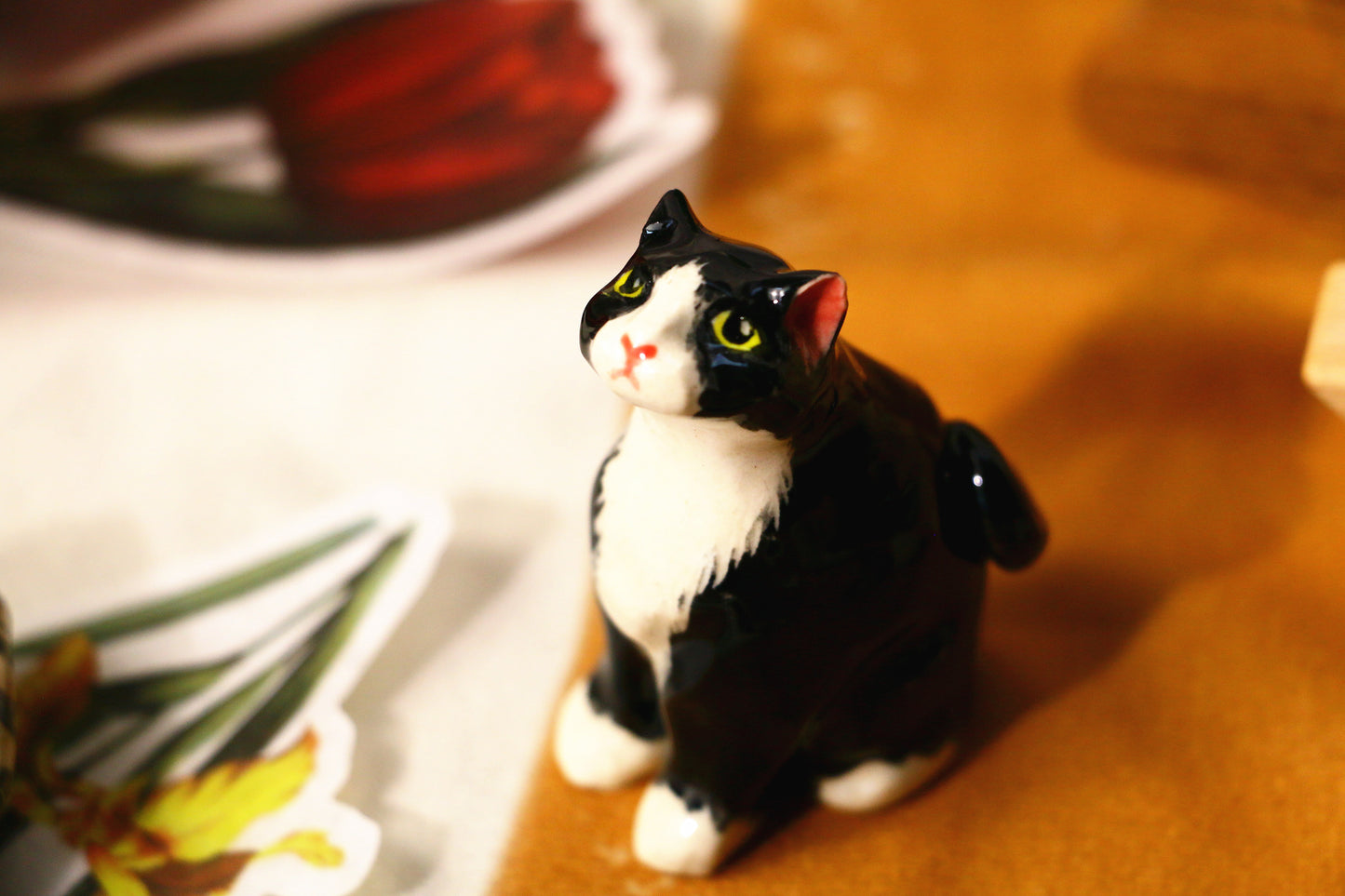 Custom Cat Ceramic Figurine, Personalized Pet Sculpture, Handmade Cat Pottery Miniature