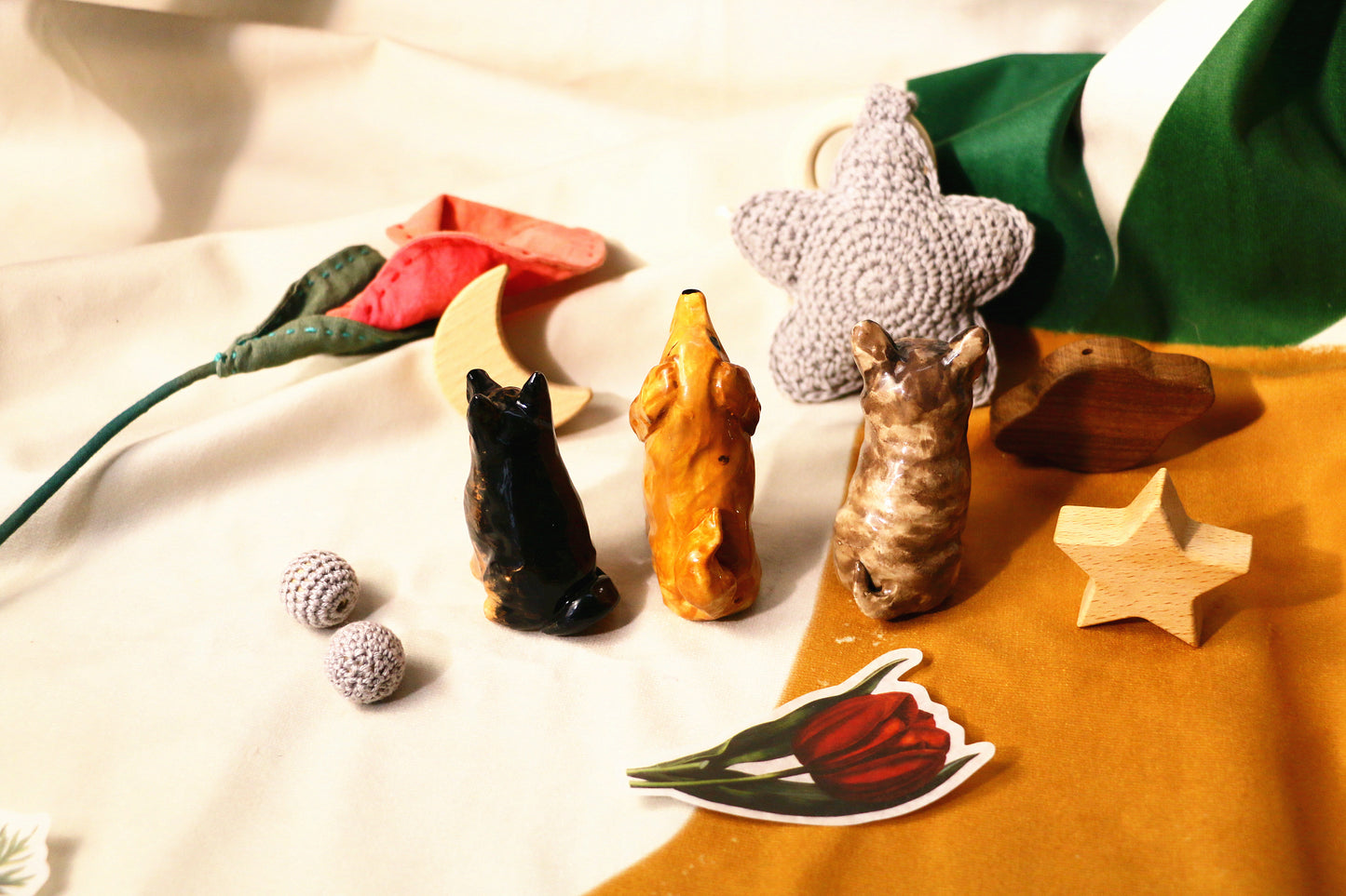 Custom Dog Ceramic Figurine, Personalized Pet Sculpture, Handmade Dog Pottery Miniature