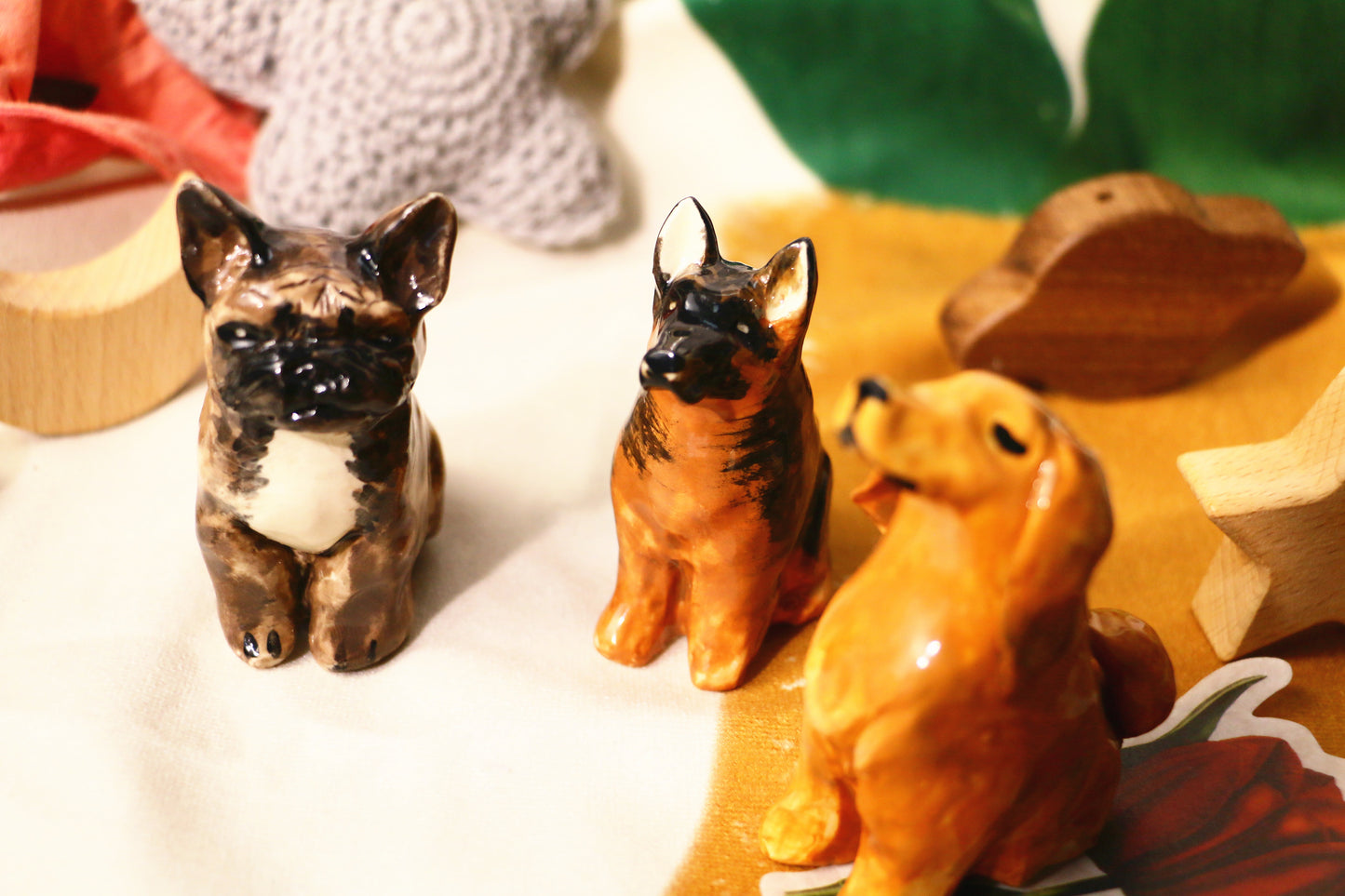 Custom Dog Ceramic Figurine, Personalized Pet Sculpture, Handmade Dog Pottery Miniature