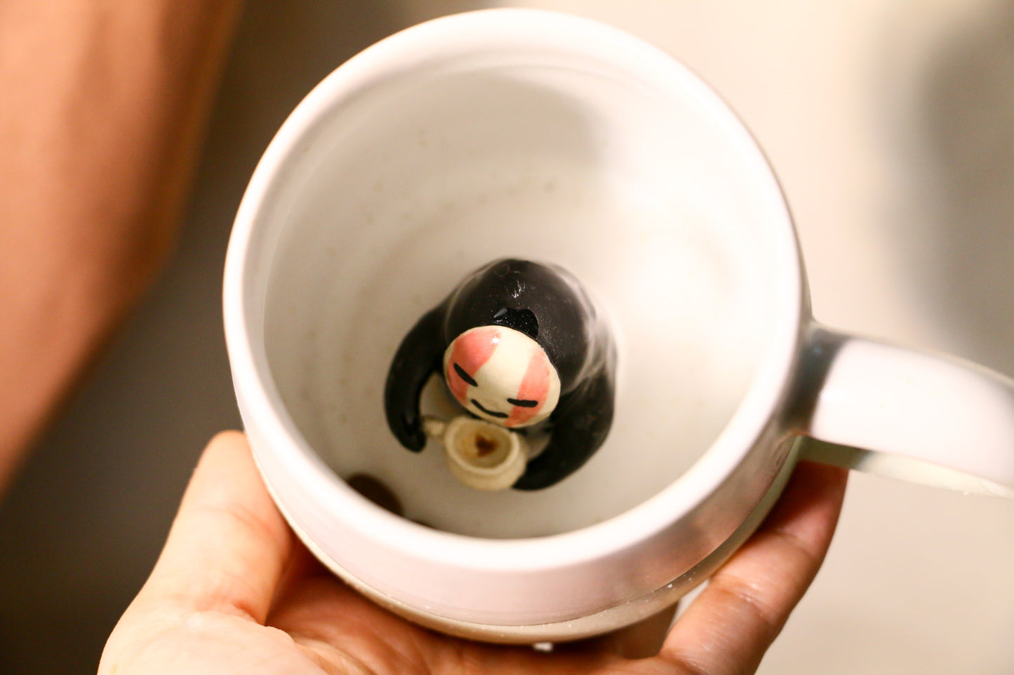 No Face Man Handmade Ceramic Coffee Mug for Anime Gift