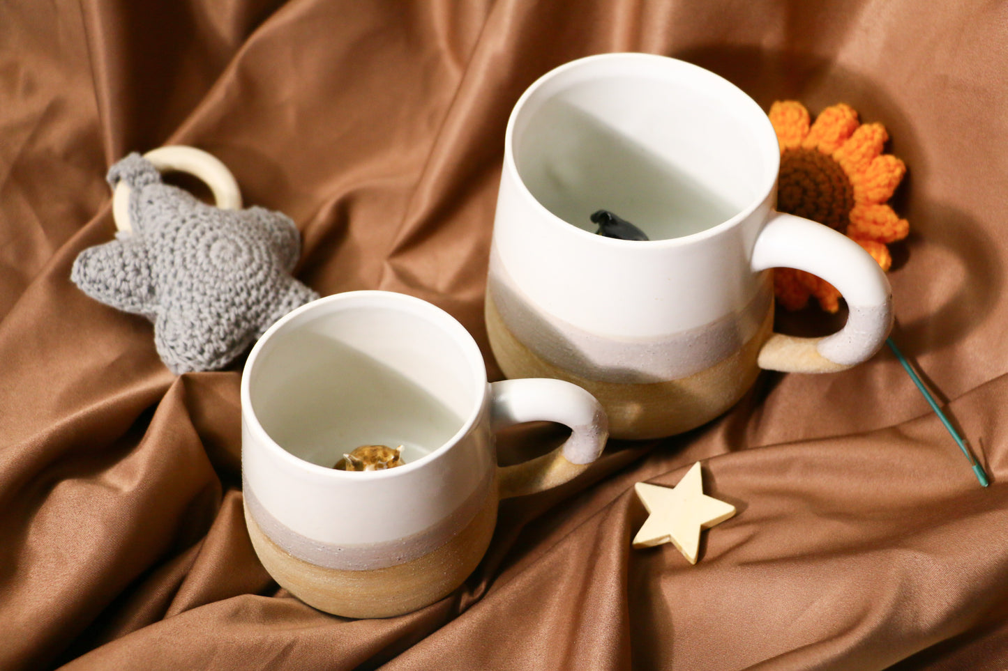 Custom Handmade Ceramic Pet Mug, Personalized Coffee Mug with Dog or Cat Figurine