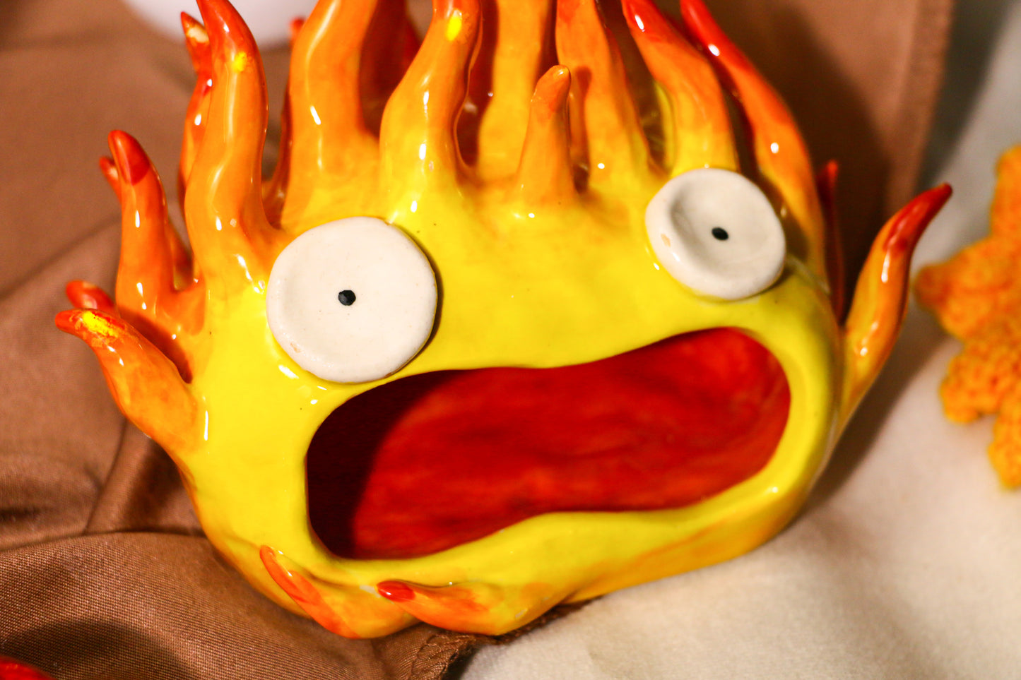 Fire Demon Ceramic Ring Dish, Ring Holder, Jewelry Tray for Anime Gift