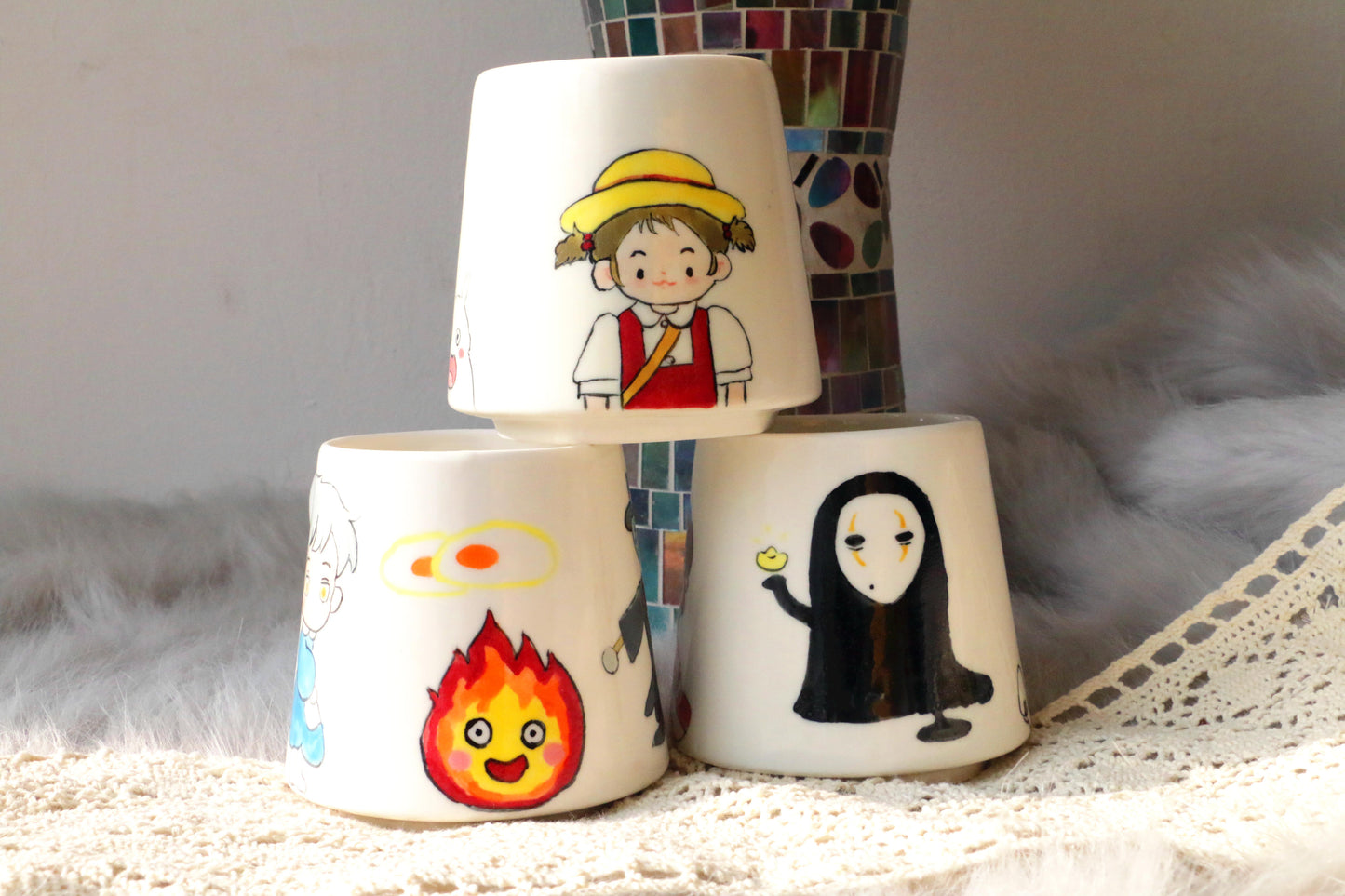 Totoro Ceramic Mug – Hand-Painted Ghibli-Inspired Cup for Anime Gift