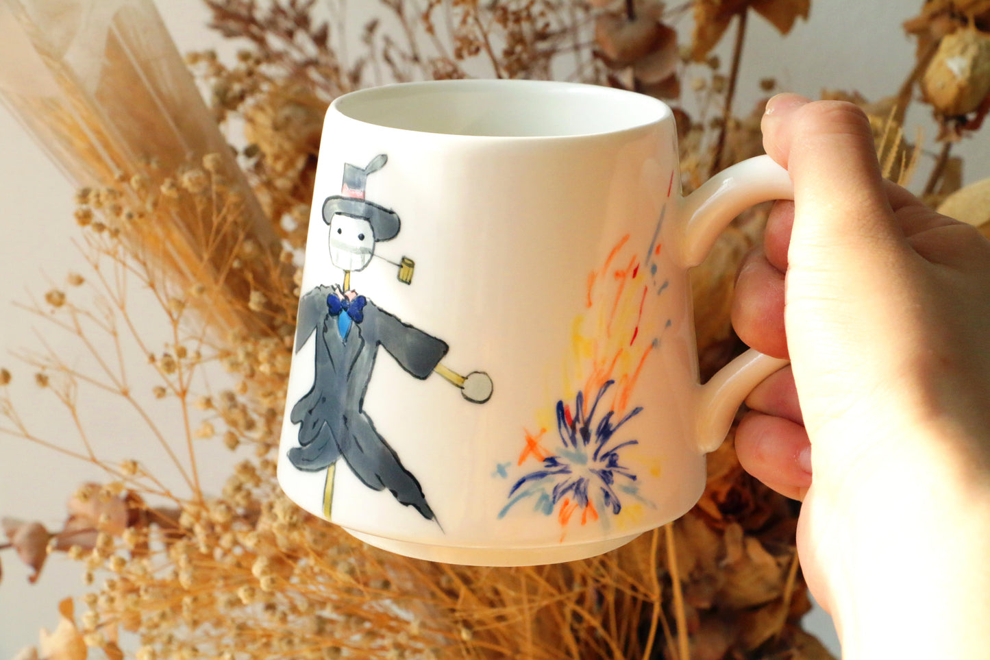 Totoro Ceramic Mug – Hand-Painted Ghibli-Inspired Cup for Anime Gift