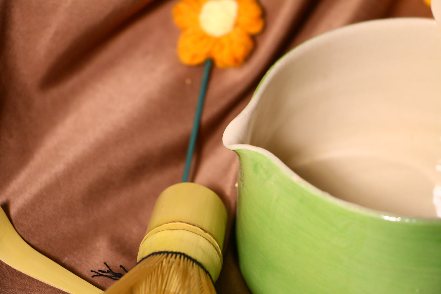 Cute Frog Ceramic Matcha Bowl Set, Custom Hand-painted Matcha Bowl
