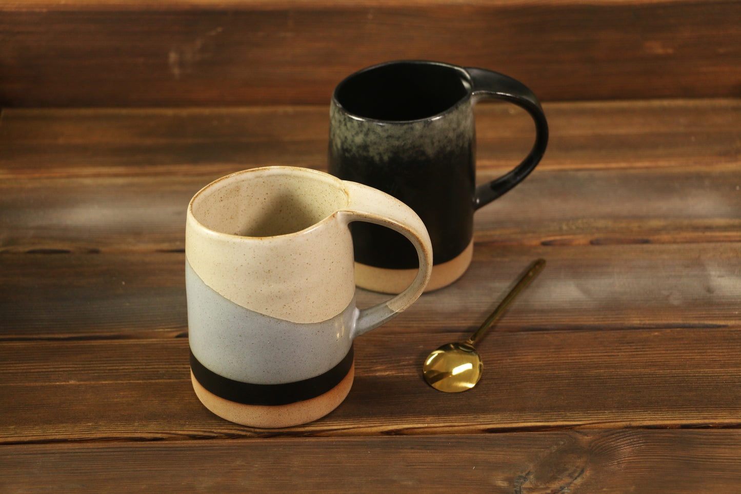 Custom Engraved Ceramic Mug – Personalized Name or Logo – Handmade Pottery Coffee Cup