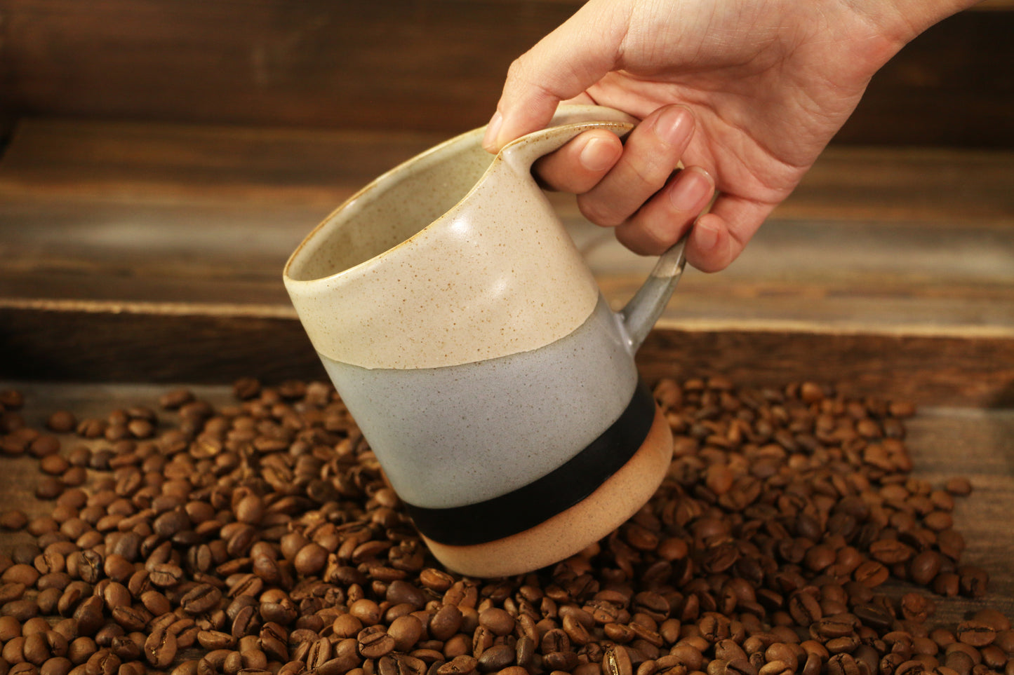 Custom Engraved Ceramic Mug – Personalized Name or Logo – Handmade Pottery Coffee Cup