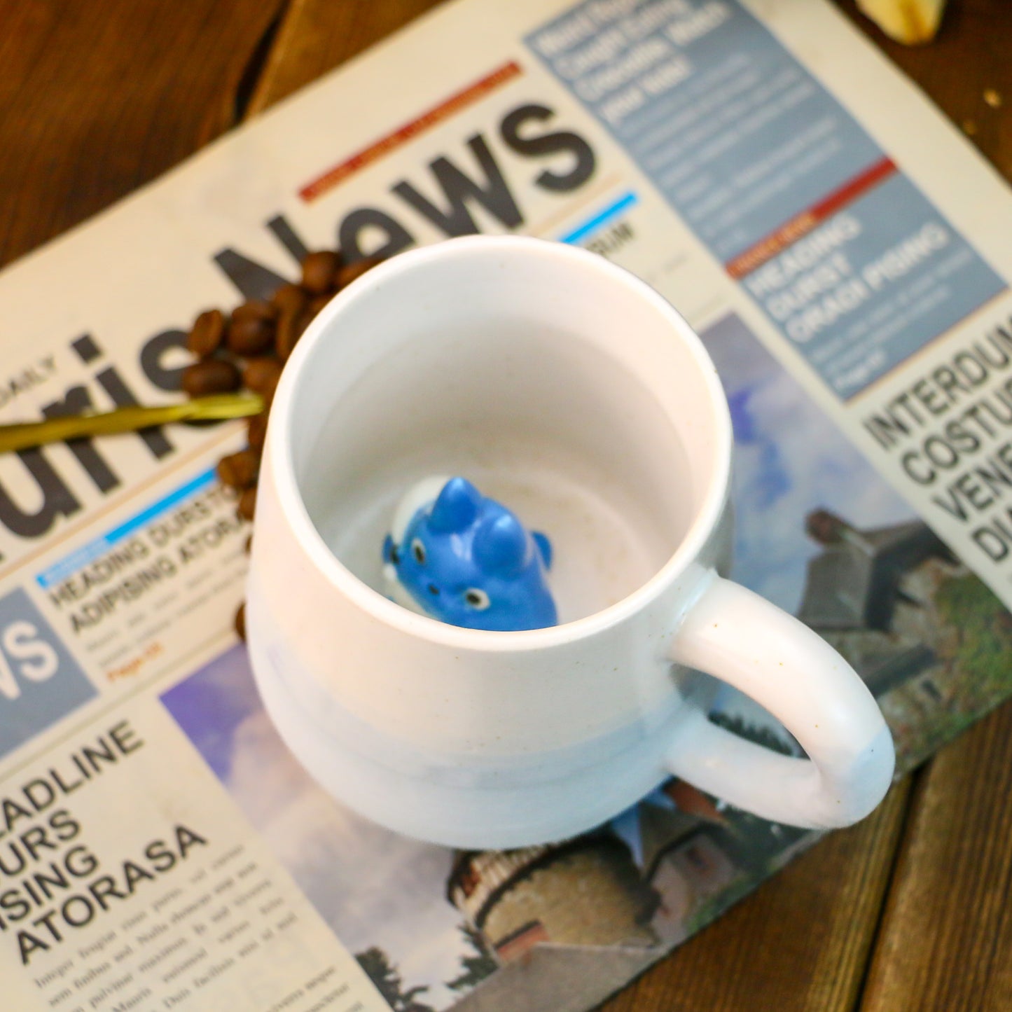 My Neighbor Totoro Handmade Anime Ceramic Mug, Character Inside Mug for Gifts