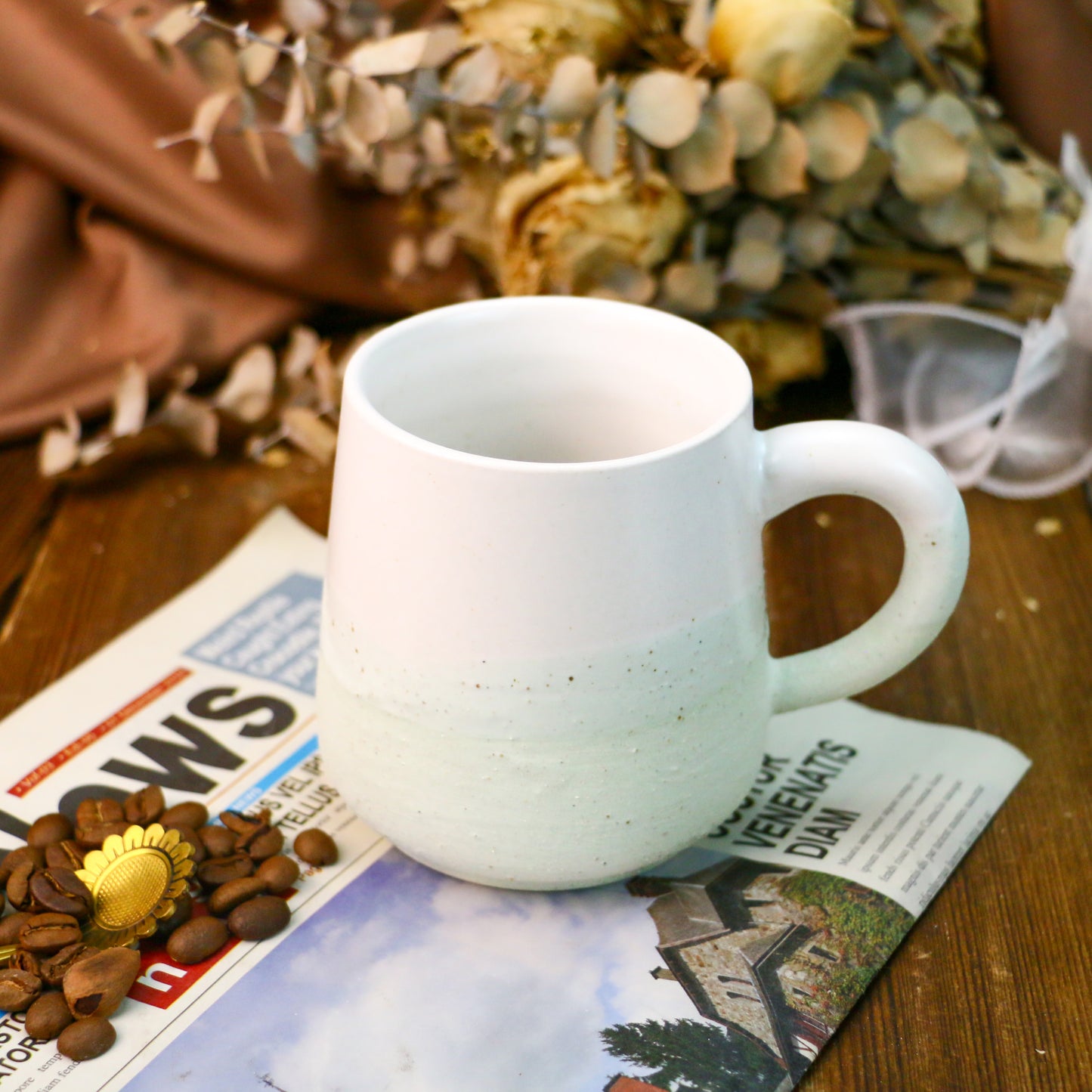My Neighbor Totoro Handmade Anime Ceramic Mug, Character Inside Mug for Gifts