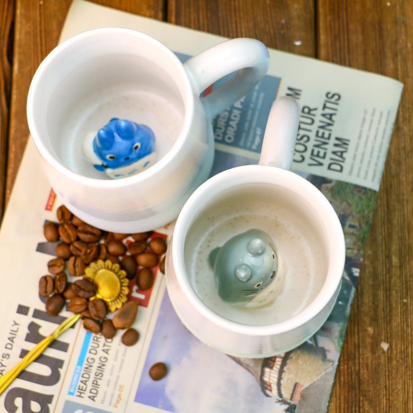 Totoro Handmade Ceramic Mug – Cozy Ghibli Gift for Anime & Tea Lovers