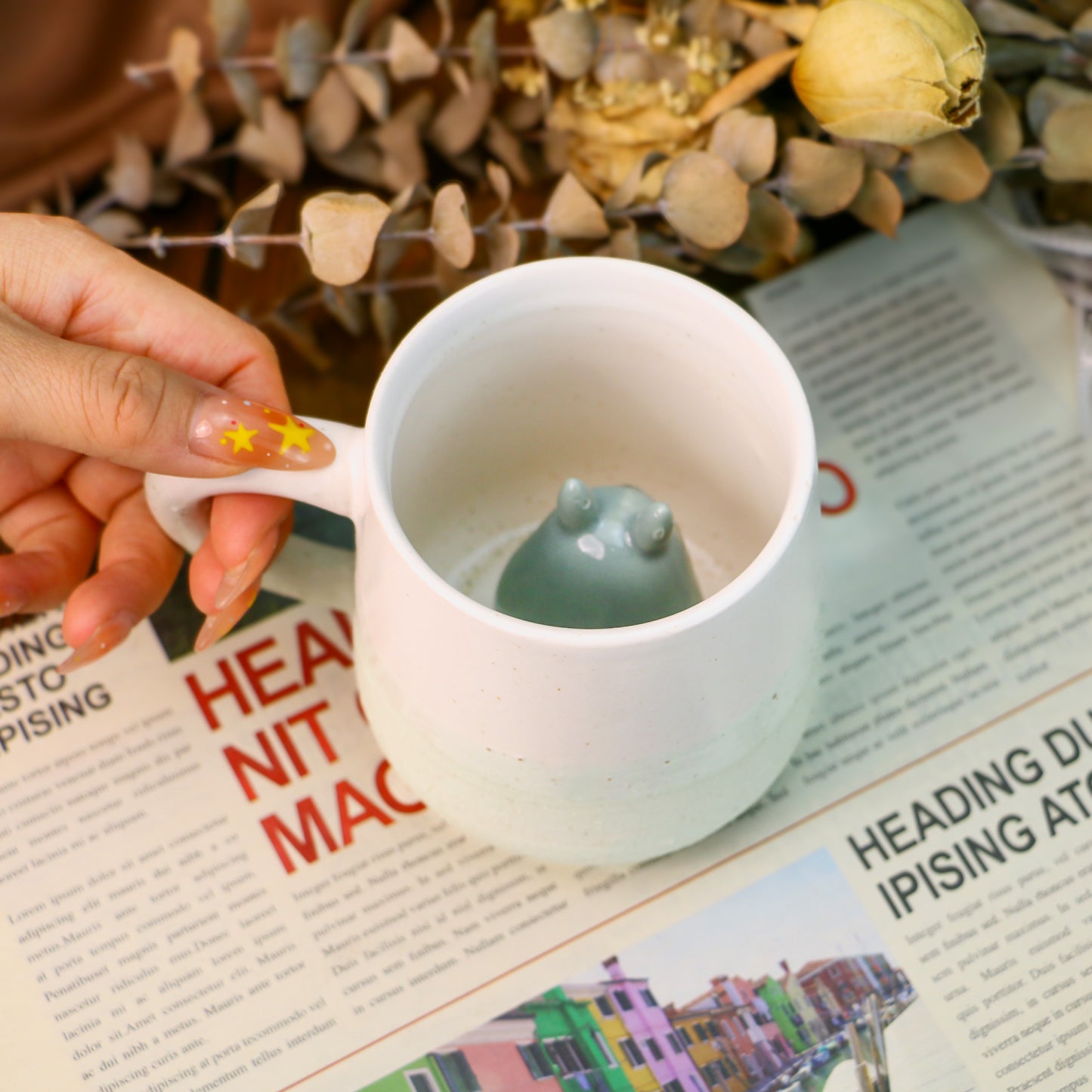 Totoro Handmade Ceramic Mug – Cozy Ghibli Gift for Anime & Tea Lovers