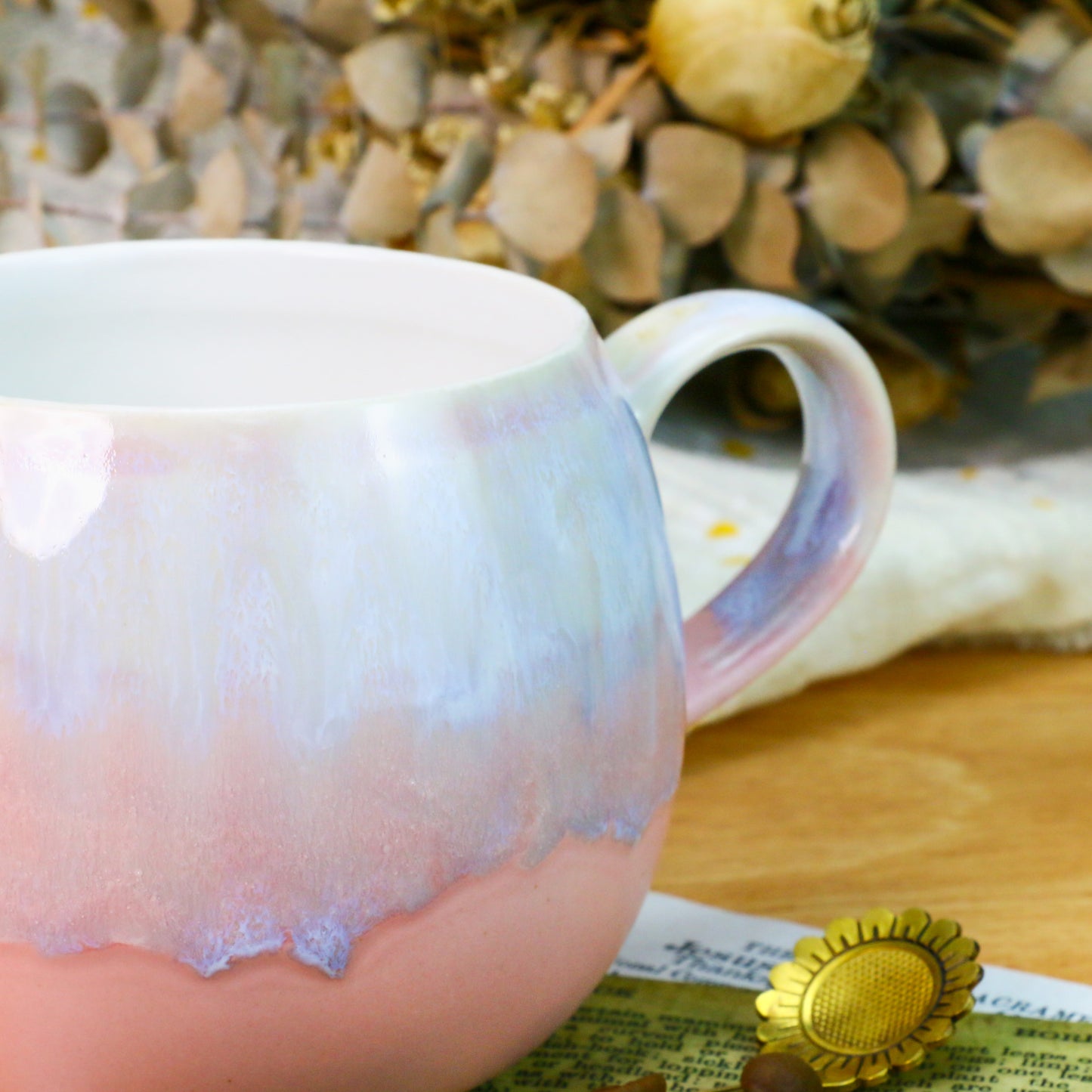 Gradient Glaze Ceramic Mug – Handmade Pottery Cup for Coffee & Tea Lovers