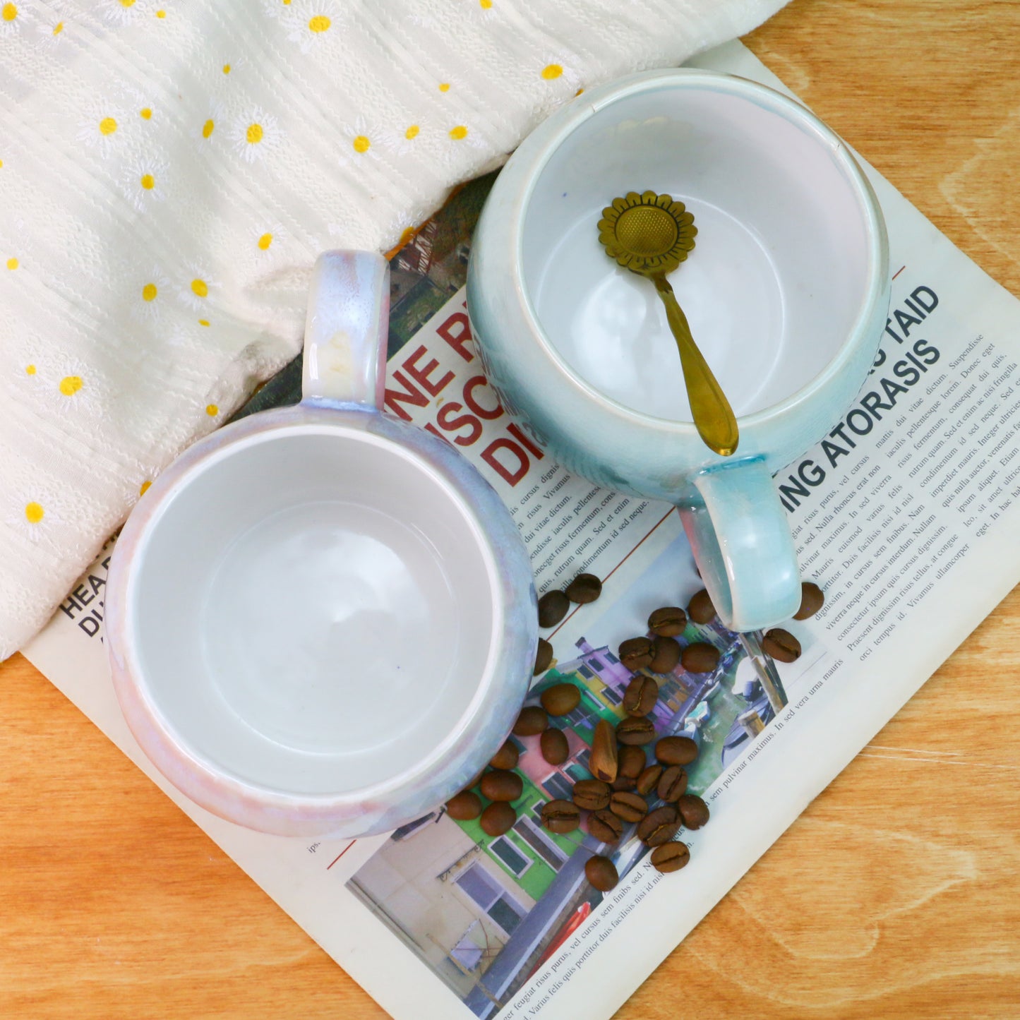 Gradient Glaze Ceramic Mug – Handmade Pottery Cup for Coffee & Tea Lovers