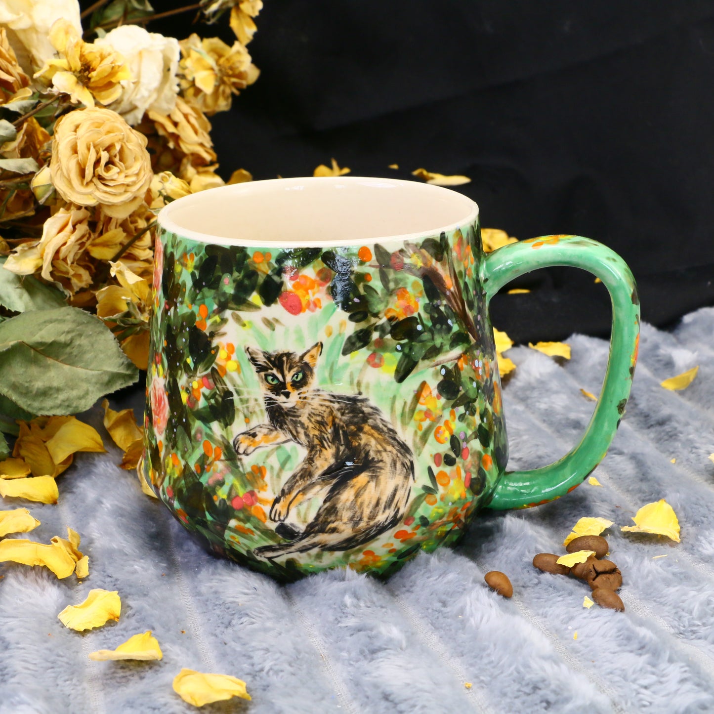 Custom Hand-Painted Portraits Mug, Personalized Art from Your Photo or Idea