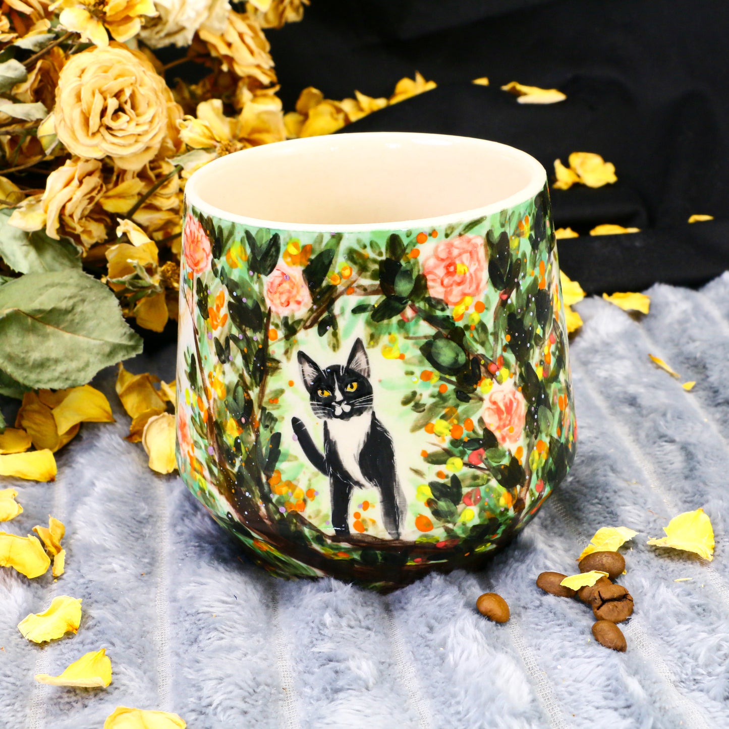 Custom Hand-Painted Portraits Mug, Personalized Art from Your Photo or Idea