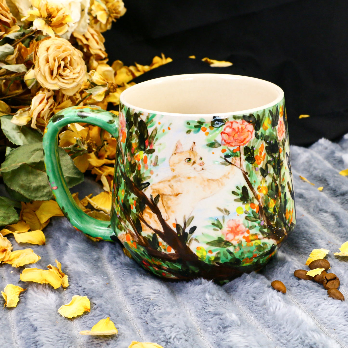 Custom Hand-Painted Portraits Mug, Personalized Art from Your Photo or Idea