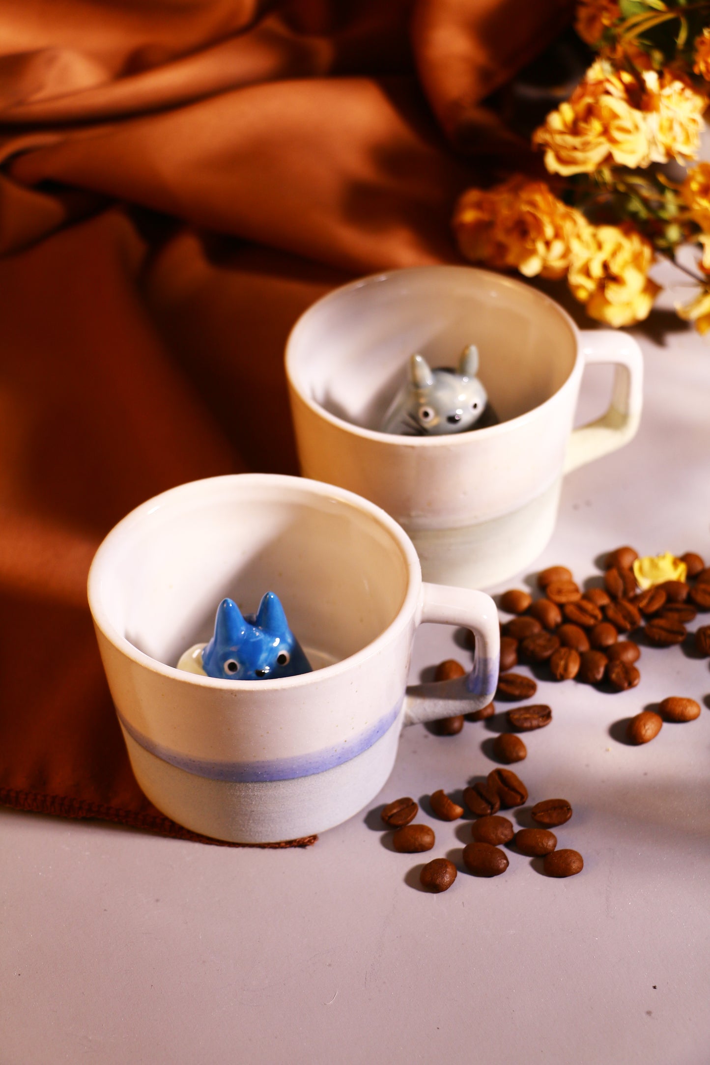 Handmade Totoro Mug – Ceramic Anime Cup for Tea & Coffee Lovers