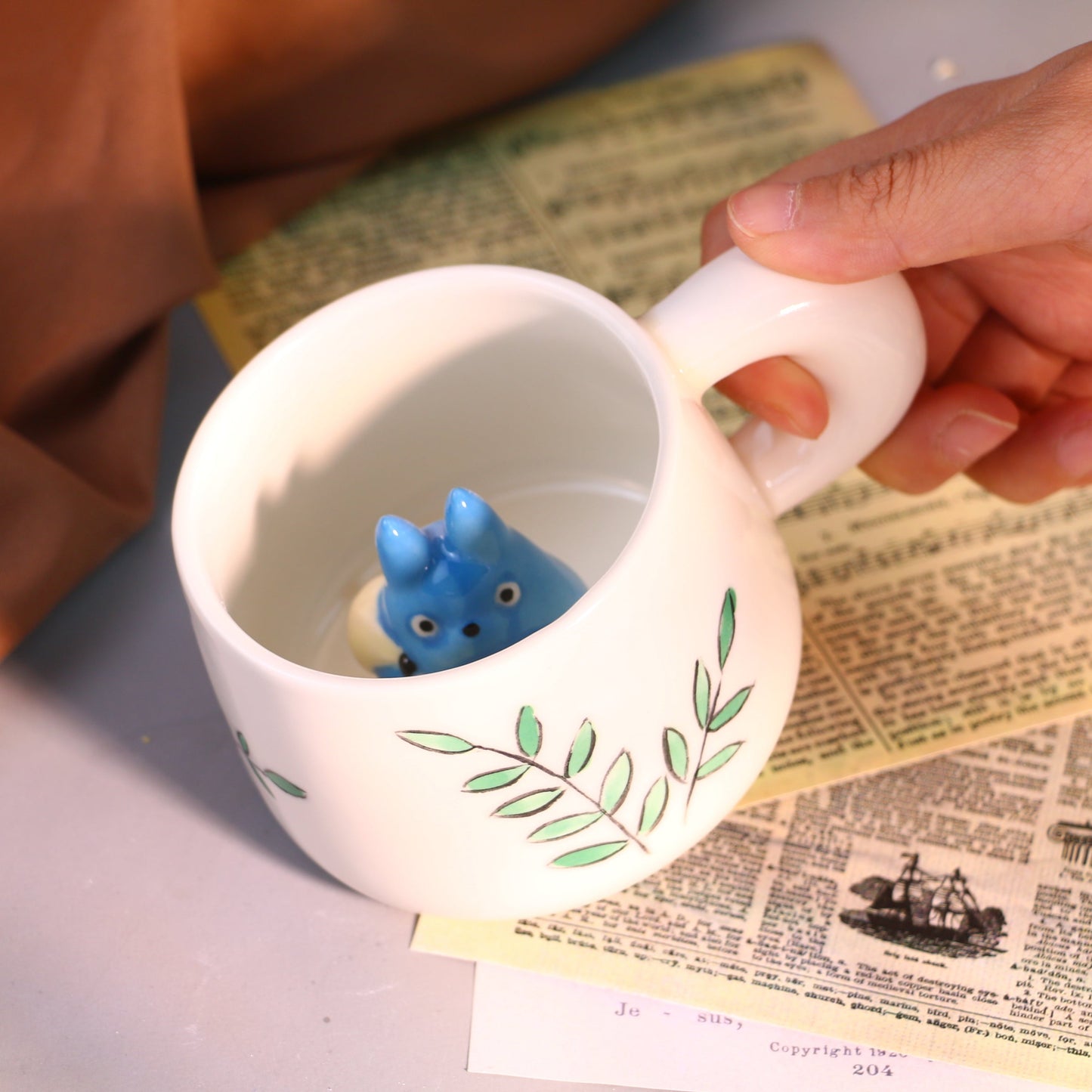 Handmade Totoro Mug – Cozy Ghibli Vibes for Tea & Coffee Lovers