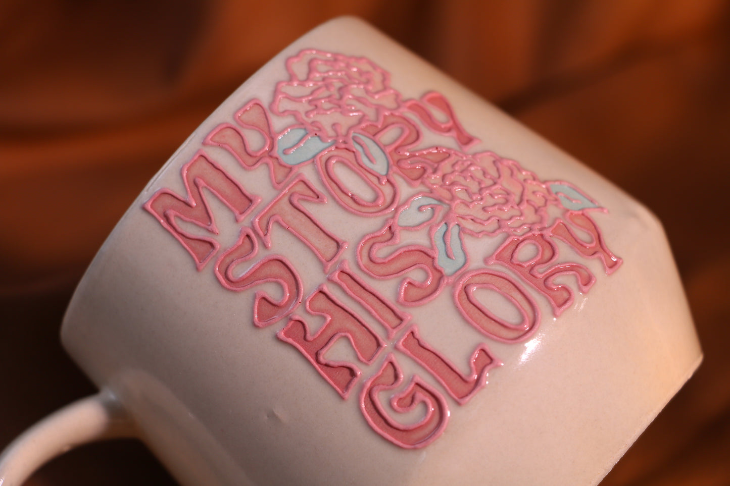 Custom 3D Name/Logo Personalized Coffee Mug, 16OZ Handmade Ceramic Mug
