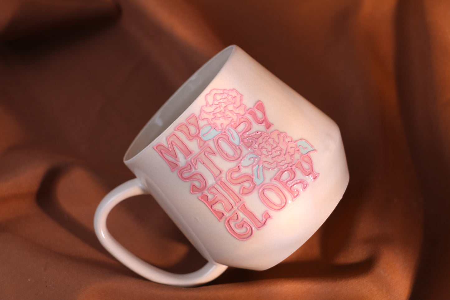Custom 3D Name/Logo Personalized Coffee Mug, 16OZ Handmade Ceramic Mug
