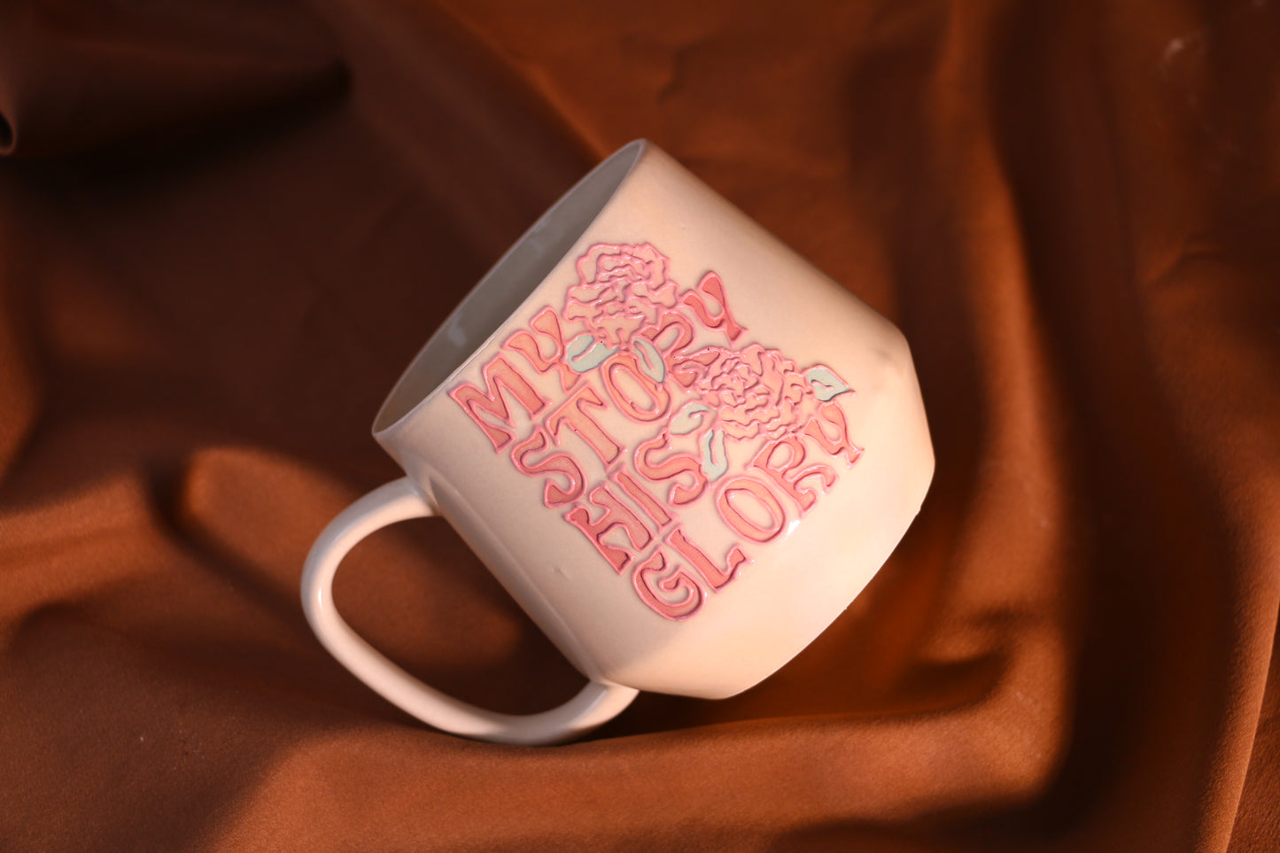 Custom 3D Name/Logo Personalized Coffee Mug, 16OZ Handmade Ceramic Mug