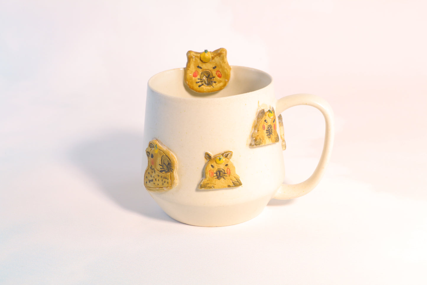 Kawaii 3D Capybara Keramik Kaffeetasse, personalisierte handgemachte Keramiktasse für Kaffeeliebhaber