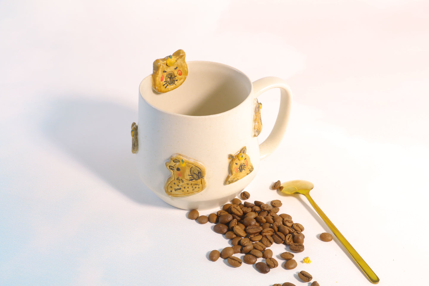 Kawaii 3D Capybara Keramik Kaffeetasse, personalisierte handgemachte Keramiktasse für Kaffeeliebhaber