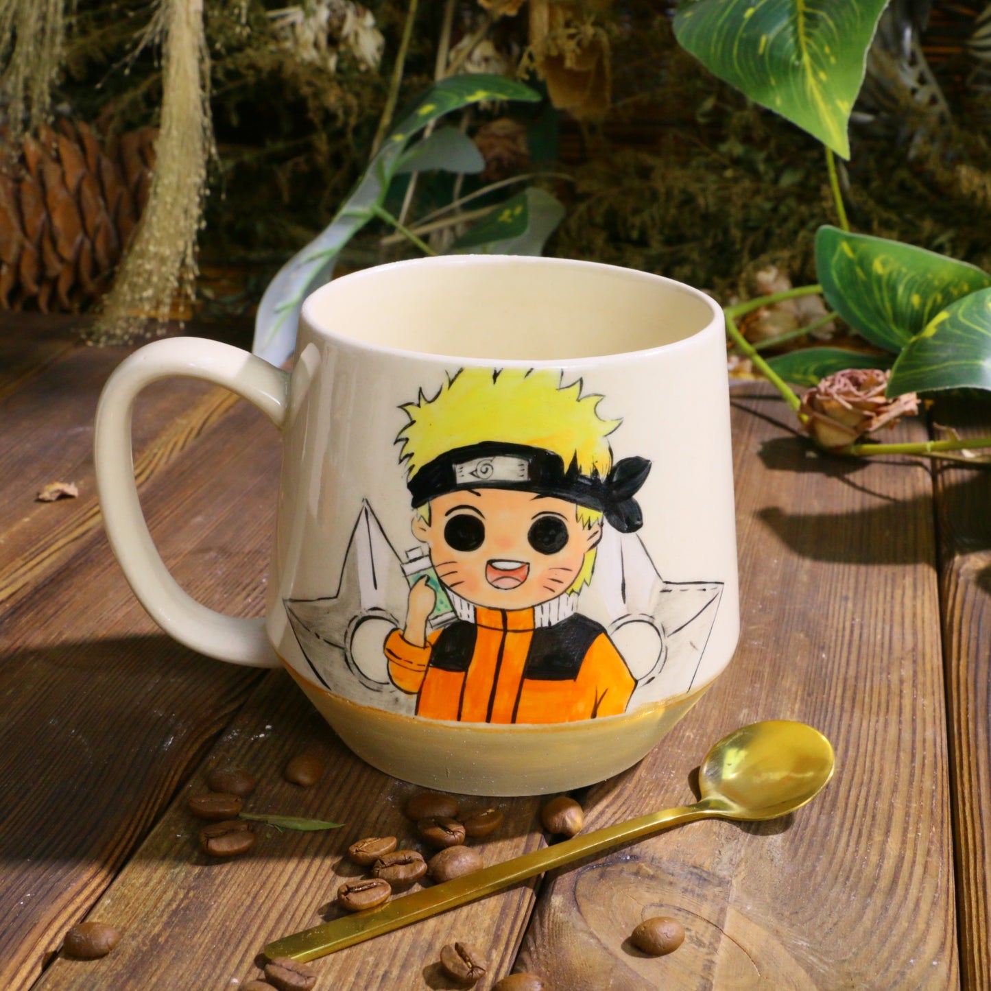 Hand-Painted Naruto Mug – Custom Anime Ceramic Cup for Fans