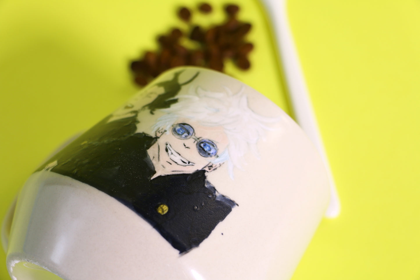 Hand painted Custom Anime Character Coffee Mug, Personalized PotteryMug for Coffee Lovers