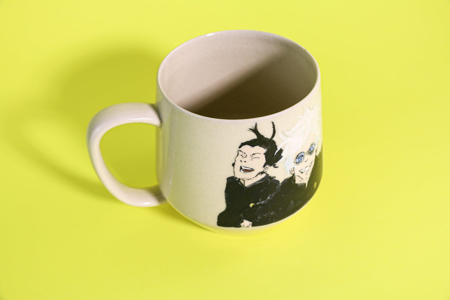 Hand painted Custom Anime Character Coffee Mug, Personalized PotteryMug for Coffee Lovers