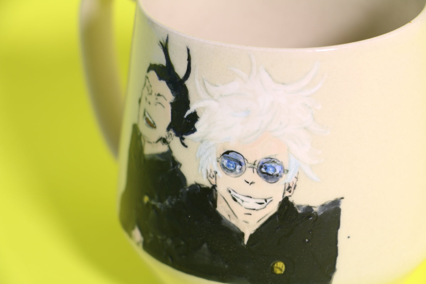 Hand painted Custom Anime Character Coffee Mug, Personalized PotteryMug for Coffee Lovers