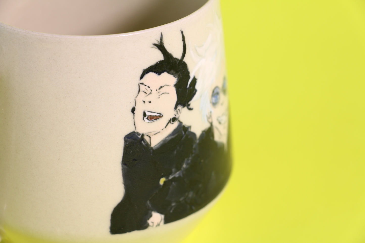 Hand painted Custom Anime Character Coffee Mug, Personalized PotteryMug for Coffee Lovers