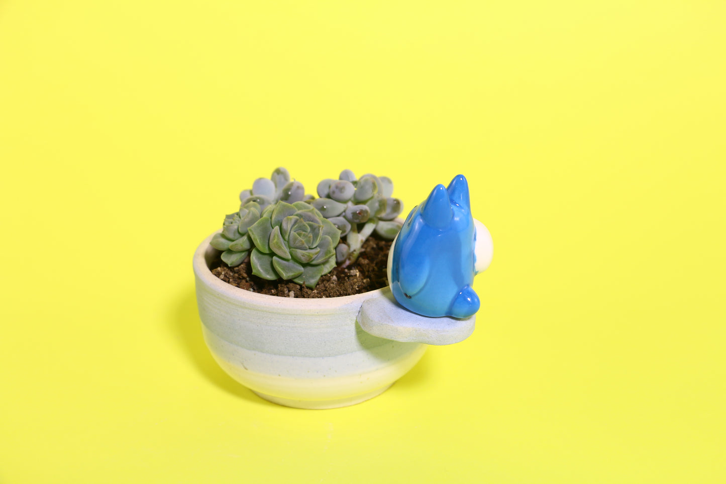 Handmade Cute Totoro&Jiji Ceramic Flower Pot, Perfect for Succulents and Small Plants