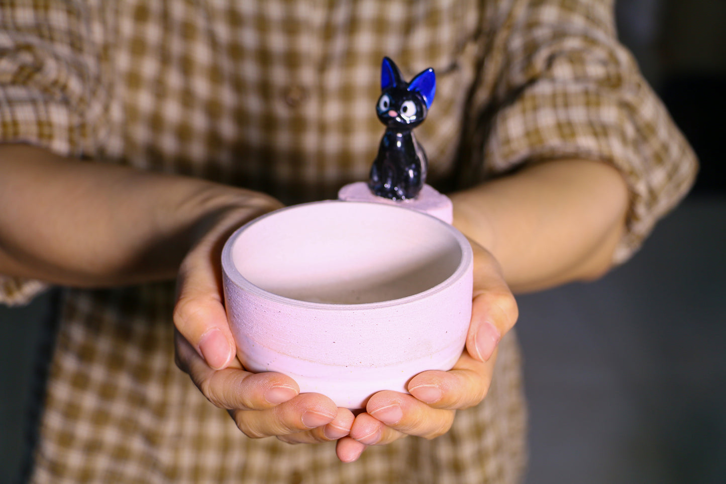 Handmade Cute Totoro&Jiji Ceramic Flower Pot, Perfect for Succulents and Small Plants