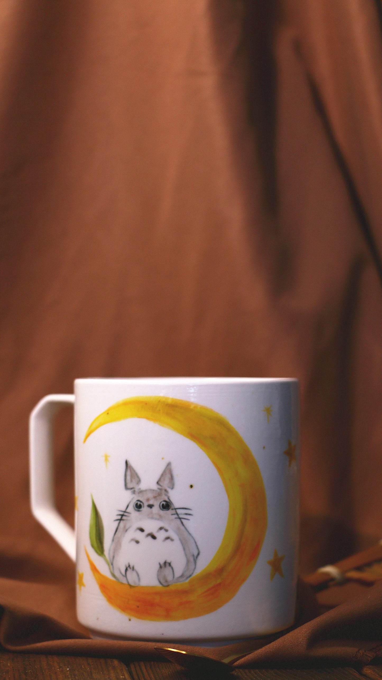 Totoro Handmade Ceramic Mug – 18oz Personalized Pottery Gift for Anime Lovers