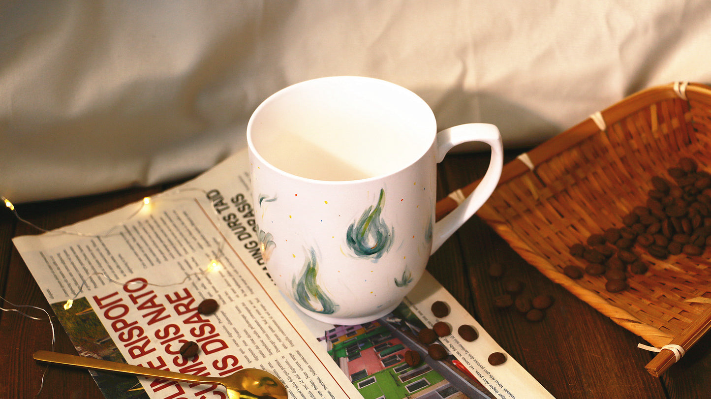 Howl Hand-painted Ceramic Coffee Mugs, Personalized Pottery Cup for Anime Lovers