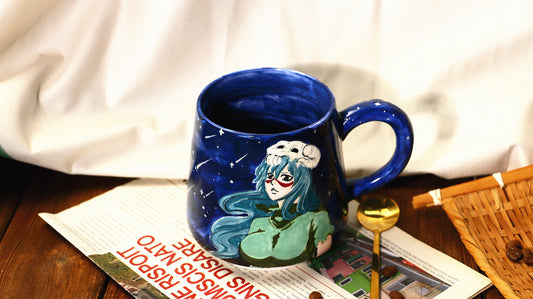 Nel Hand-painted Ceramic Mug, Bleach Pottery Cup for Anime Lovers