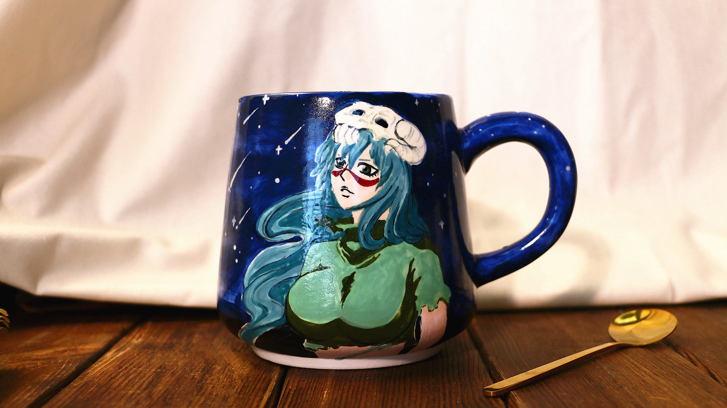 Nel Hand-painted Ceramic Mug, Bleach Pottery Cup for Anime Lovers
