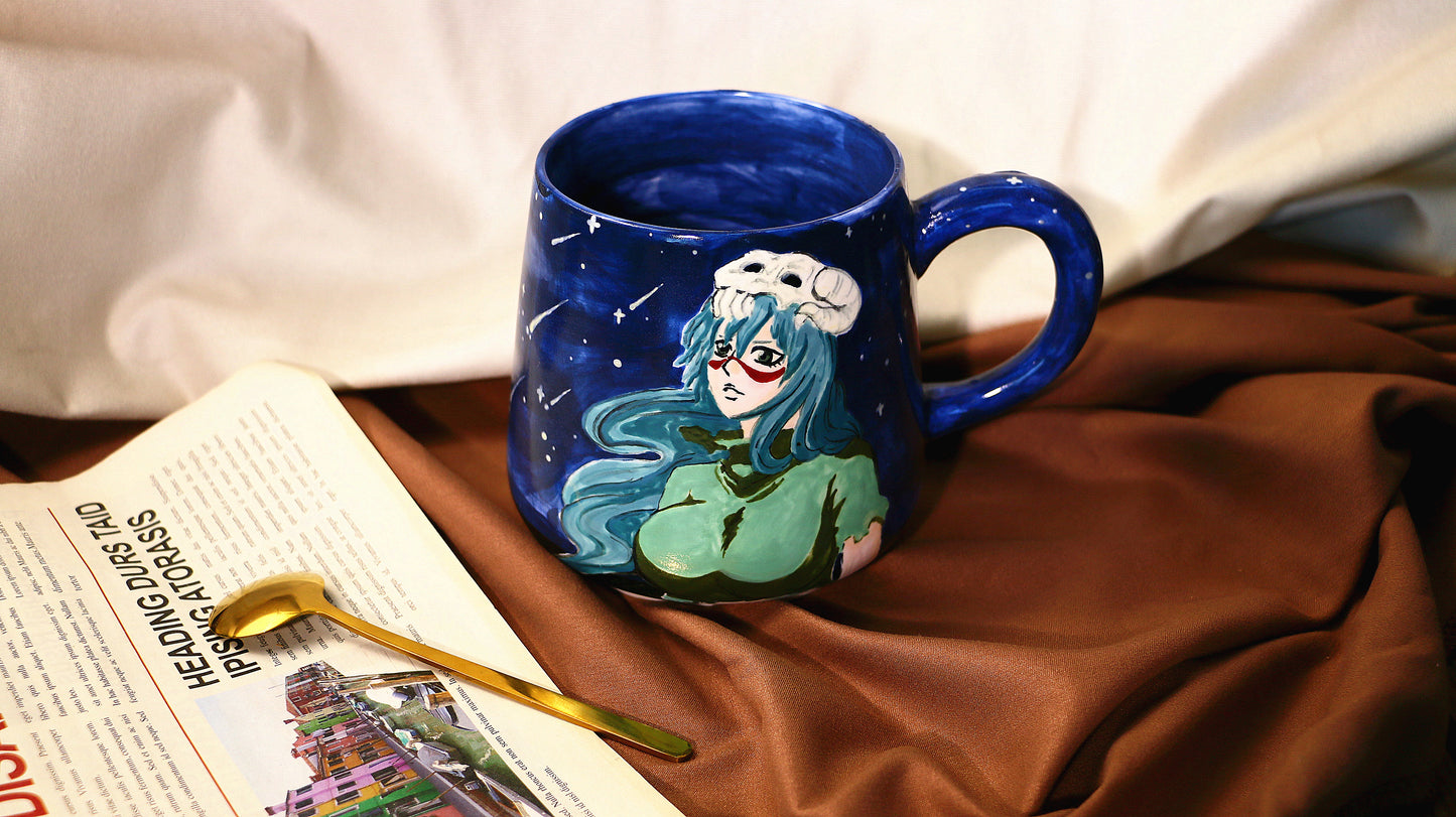 Nel Hand-painted Ceramic Mug, Bleach Pottery Cup for Anime Lovers
