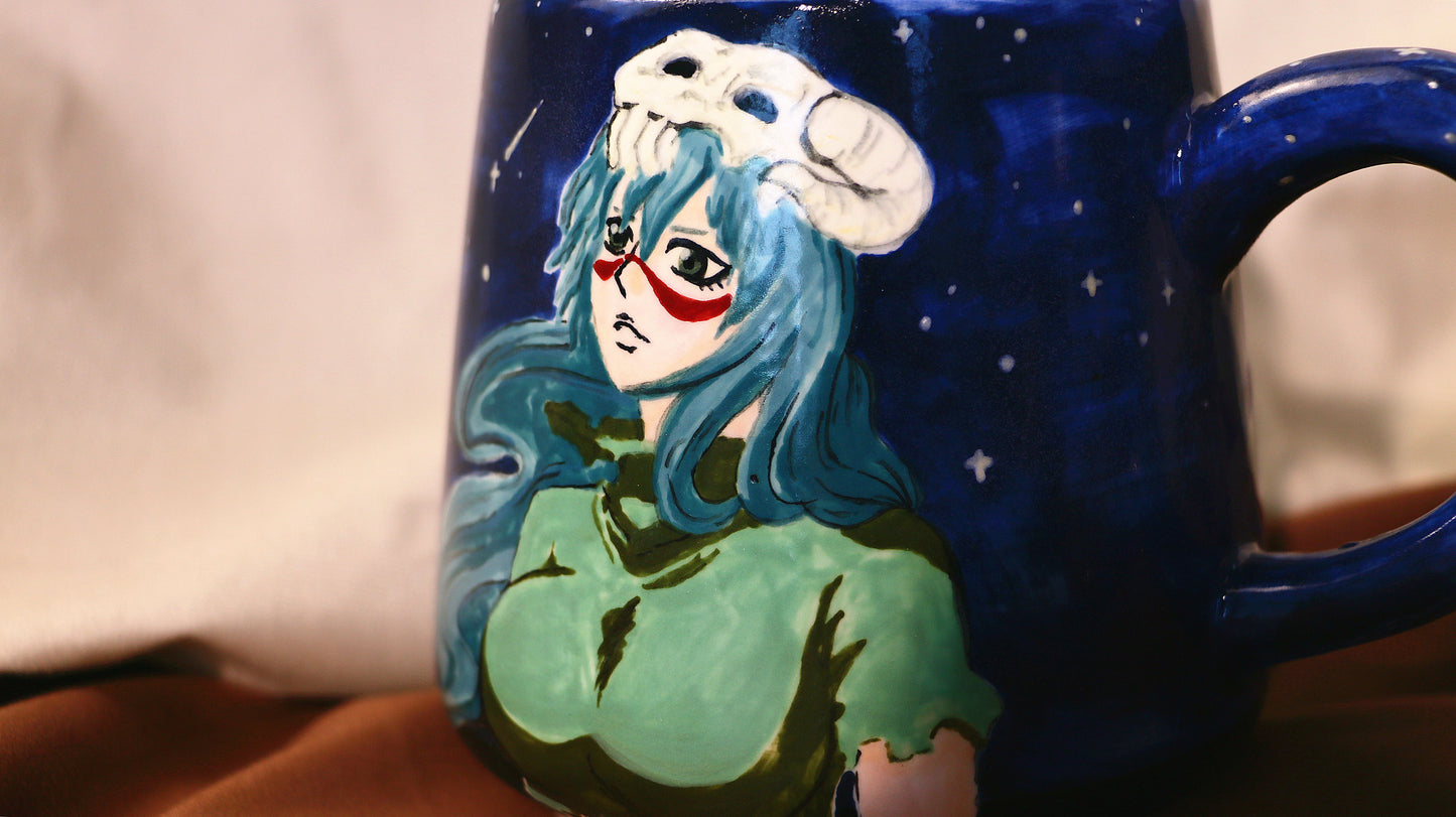 Nel Hand-painted Ceramic Mug, Bleach Pottery Cup for Anime Lovers