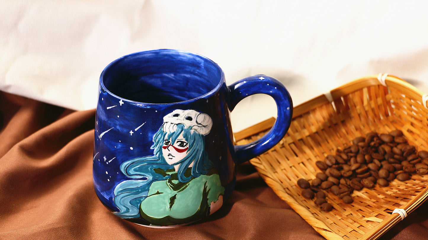 Nel Hand-painted Ceramic Mug, Bleach Pottery Cup for Anime Lovers