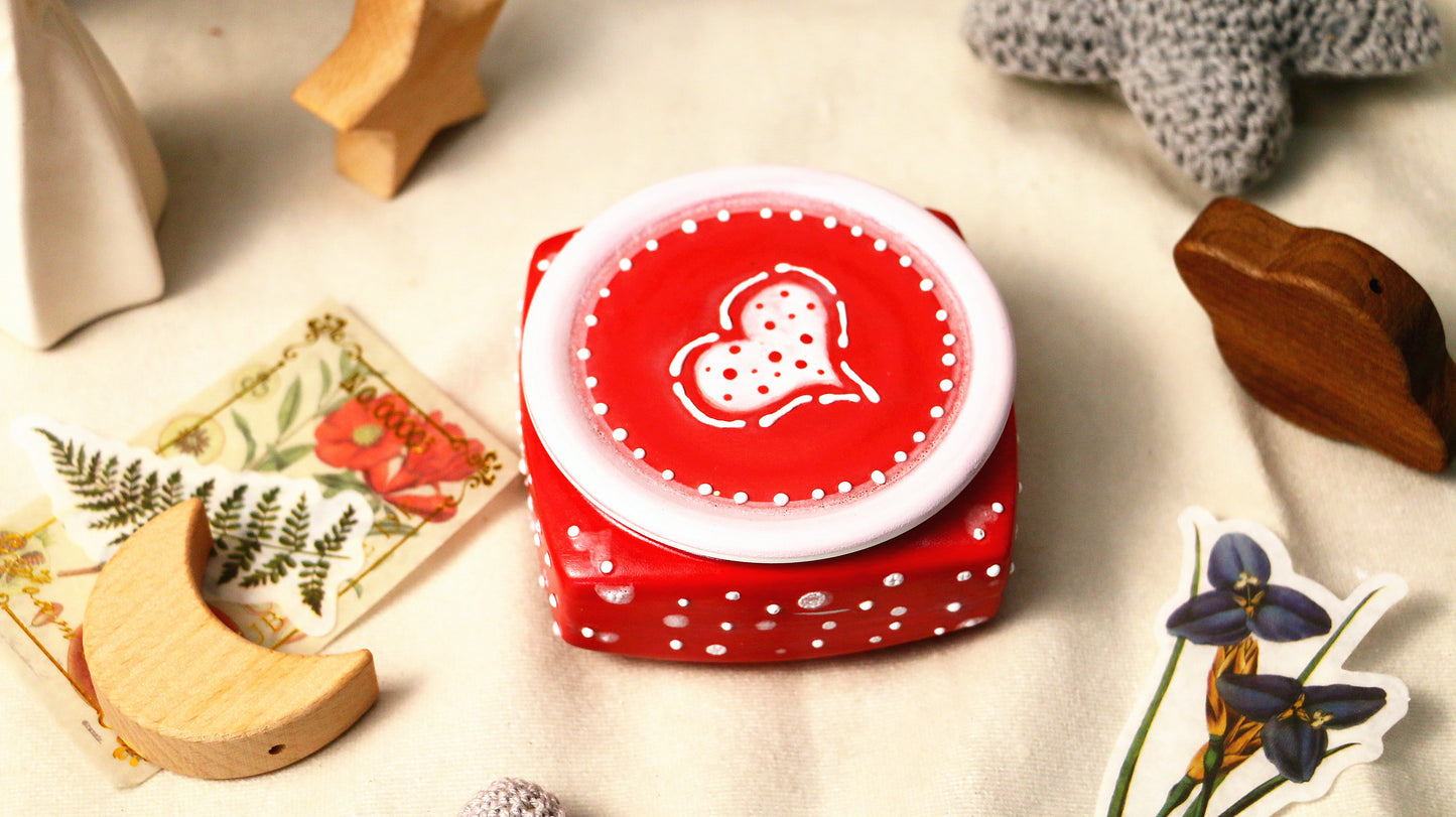 Custom Square Ceramic Pet Urn – Personalized Keepsake Urn for Pet Ashes with Heart & Flower Design